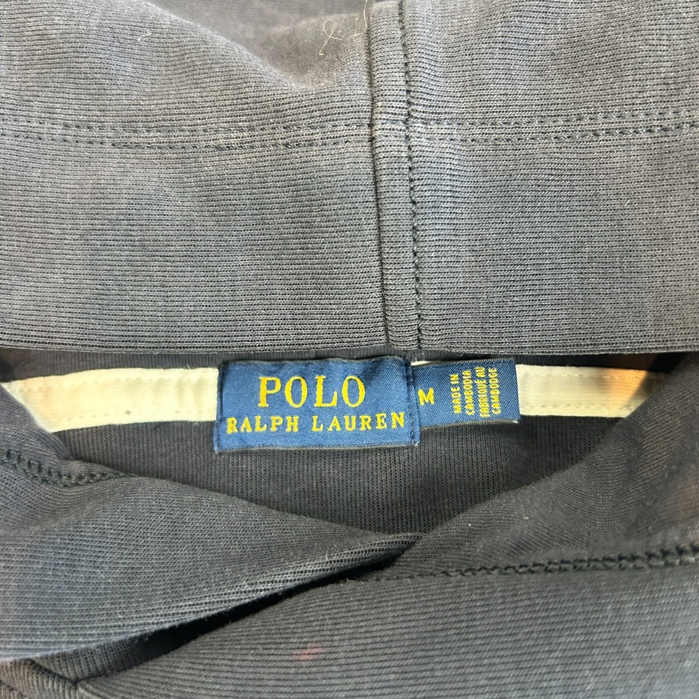 Polo Ralph Lauren Womens Size M Navy Blue Colorblock Patch Hoodie Sweatshirt - Picture 2 of 6